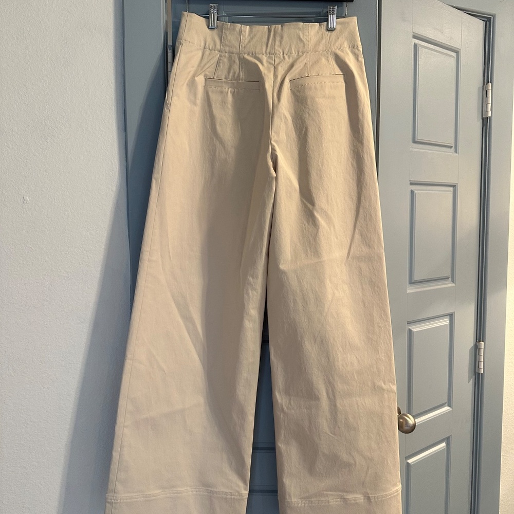 NWT ALC Bennett Pleated Wide Leg Pant in Beige- Size 6 - Picture 8 of 14